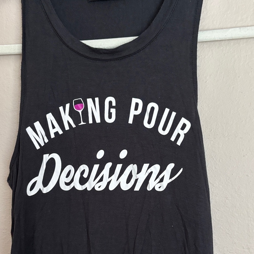 Fifth Sun- Wine Black Graphic Tank Top size XS - Picture 2 of 6